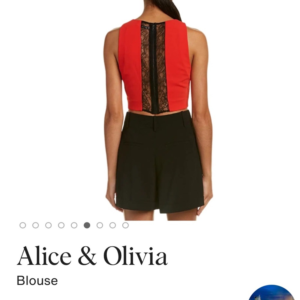 Alice + Olivia Scarlet Sleeveless Crop Top